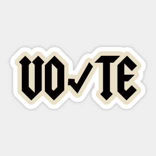 VOTE - Rock and Roll Design T-Shirt Sticker